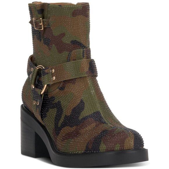 Jessica Simpson Women's Ceridwen Rhinestone Moto Booties - Picture 1 of 3